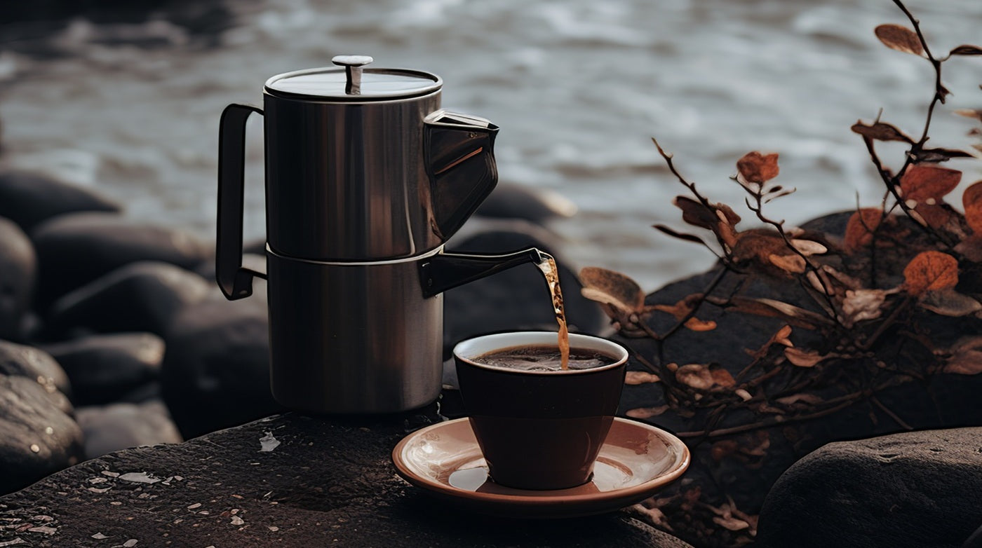 Kaffee im Freien genießen