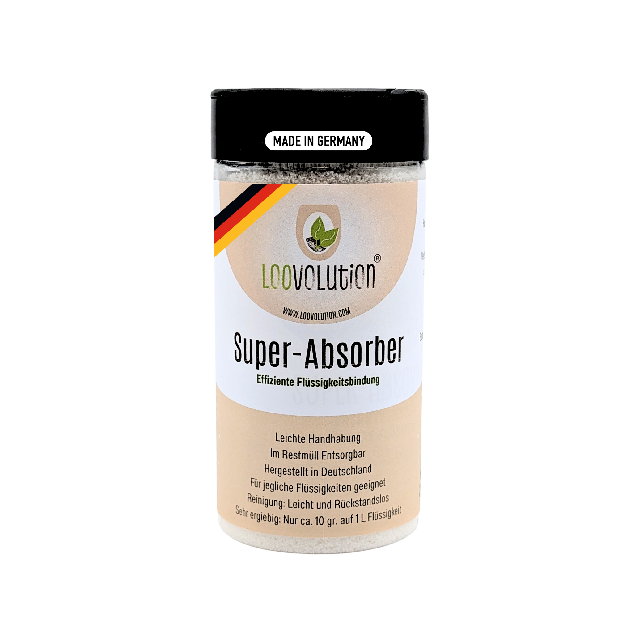 Loovolution® - Superabsorber Granulat zum aufsaugen jeglicher Flüssigkeiten