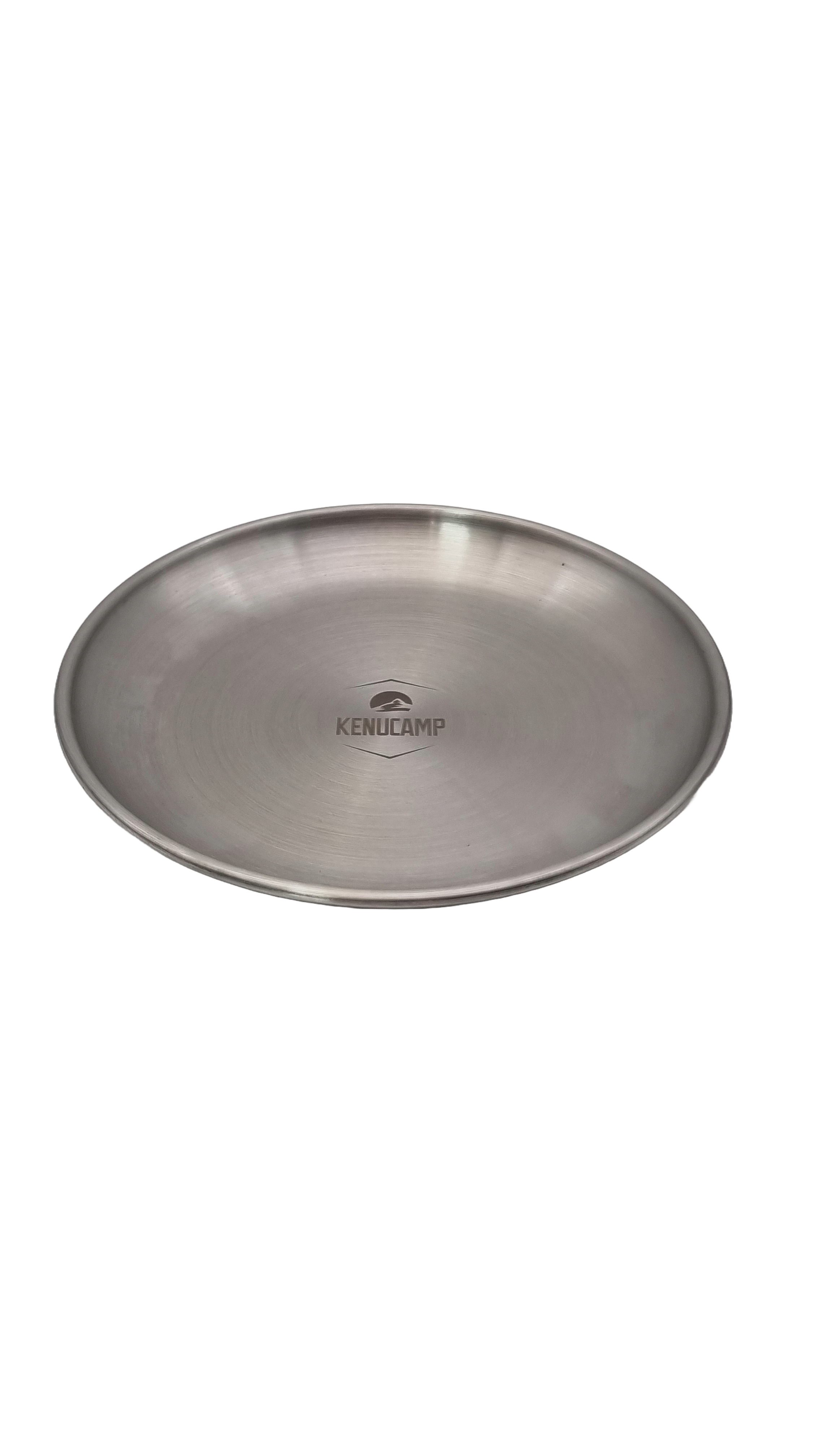 Kenucamp - Eleganter, gebürsteter Edelstahl Essteller – 23 cm