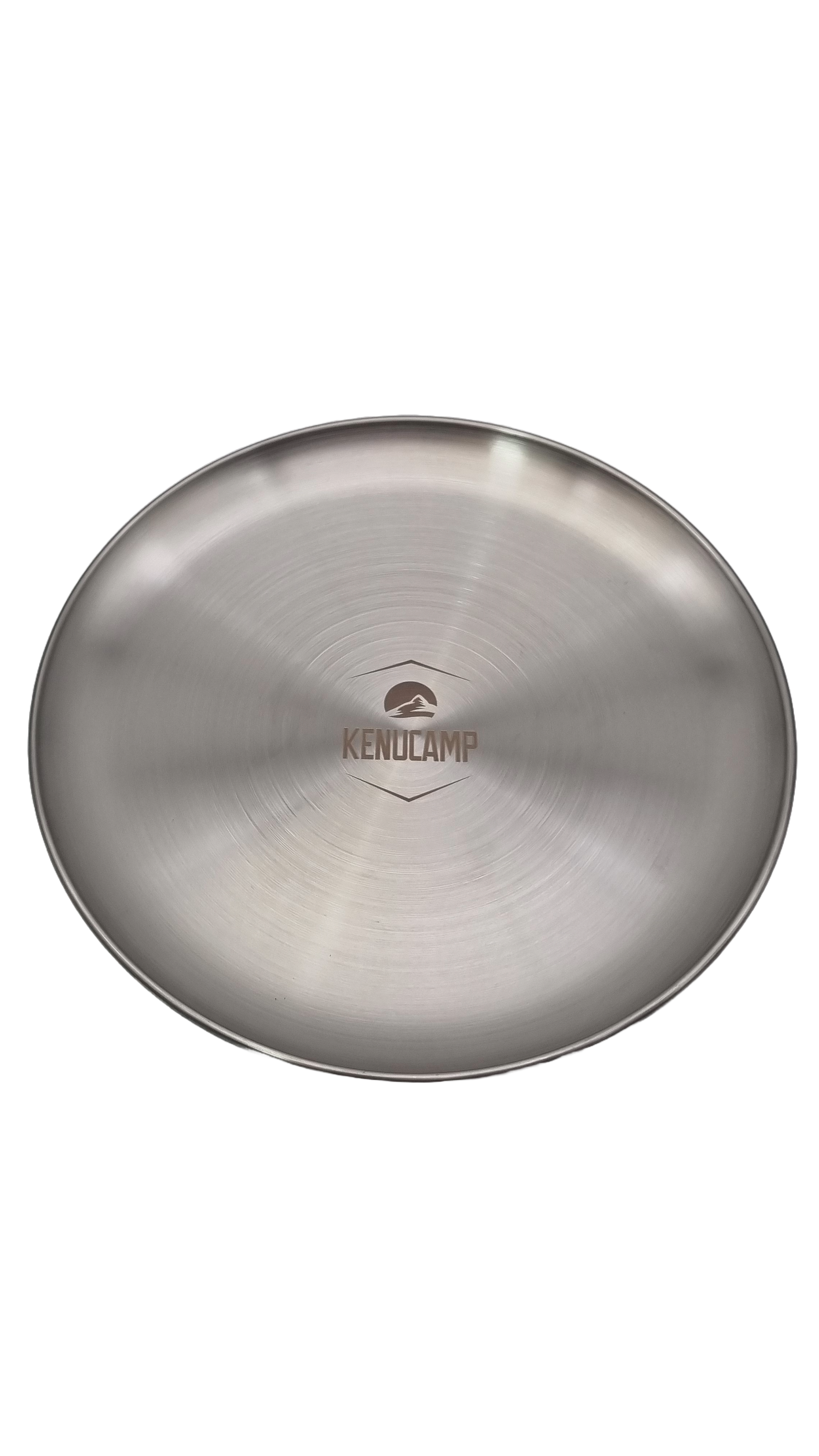 Kenucamp - Eleganter, gebürsteter Edelstahl Essteller – 23 cm