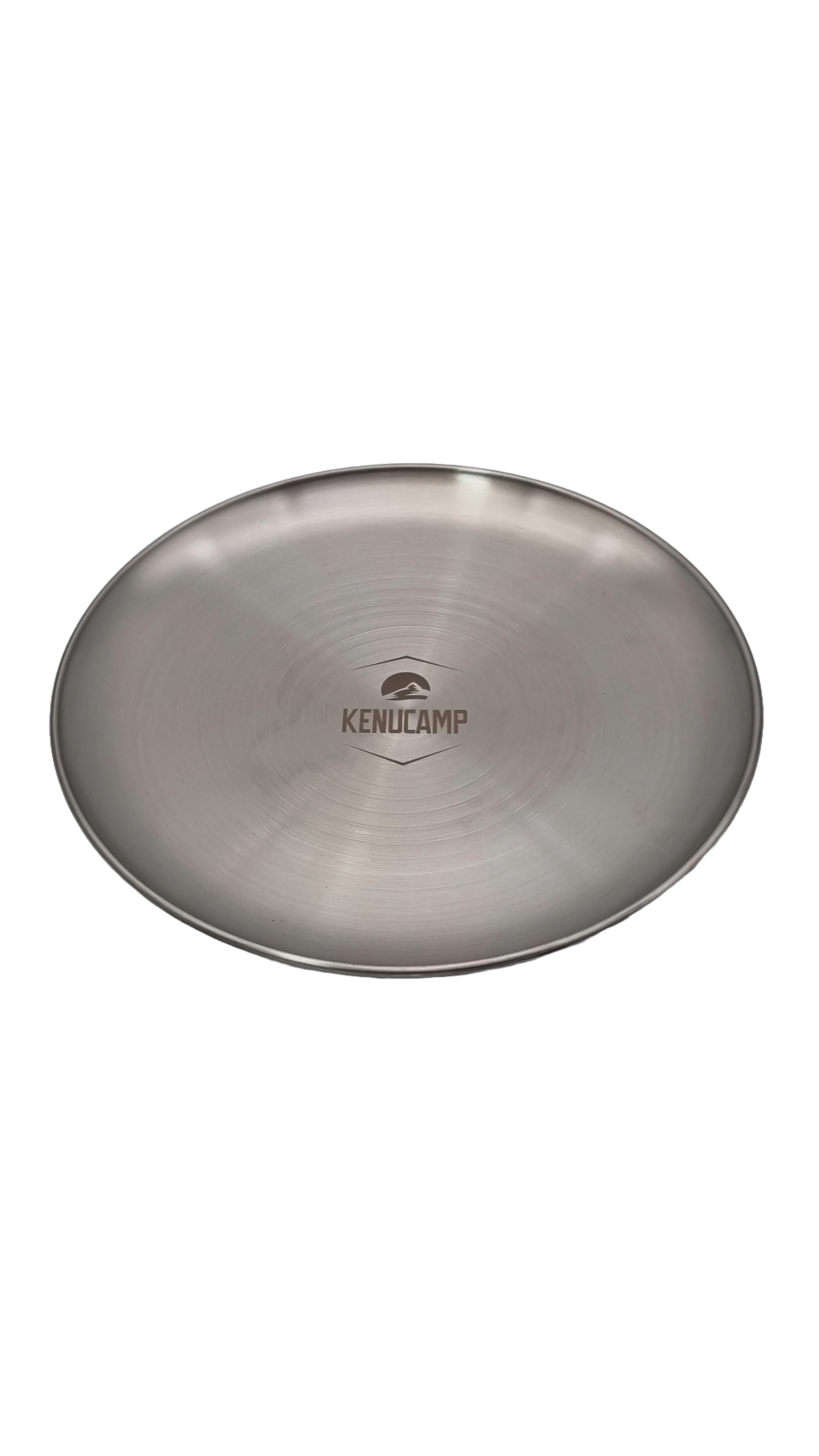 Kenucamp - Eleganter, gebürsteter Edelstahl Essteller – 23 cm