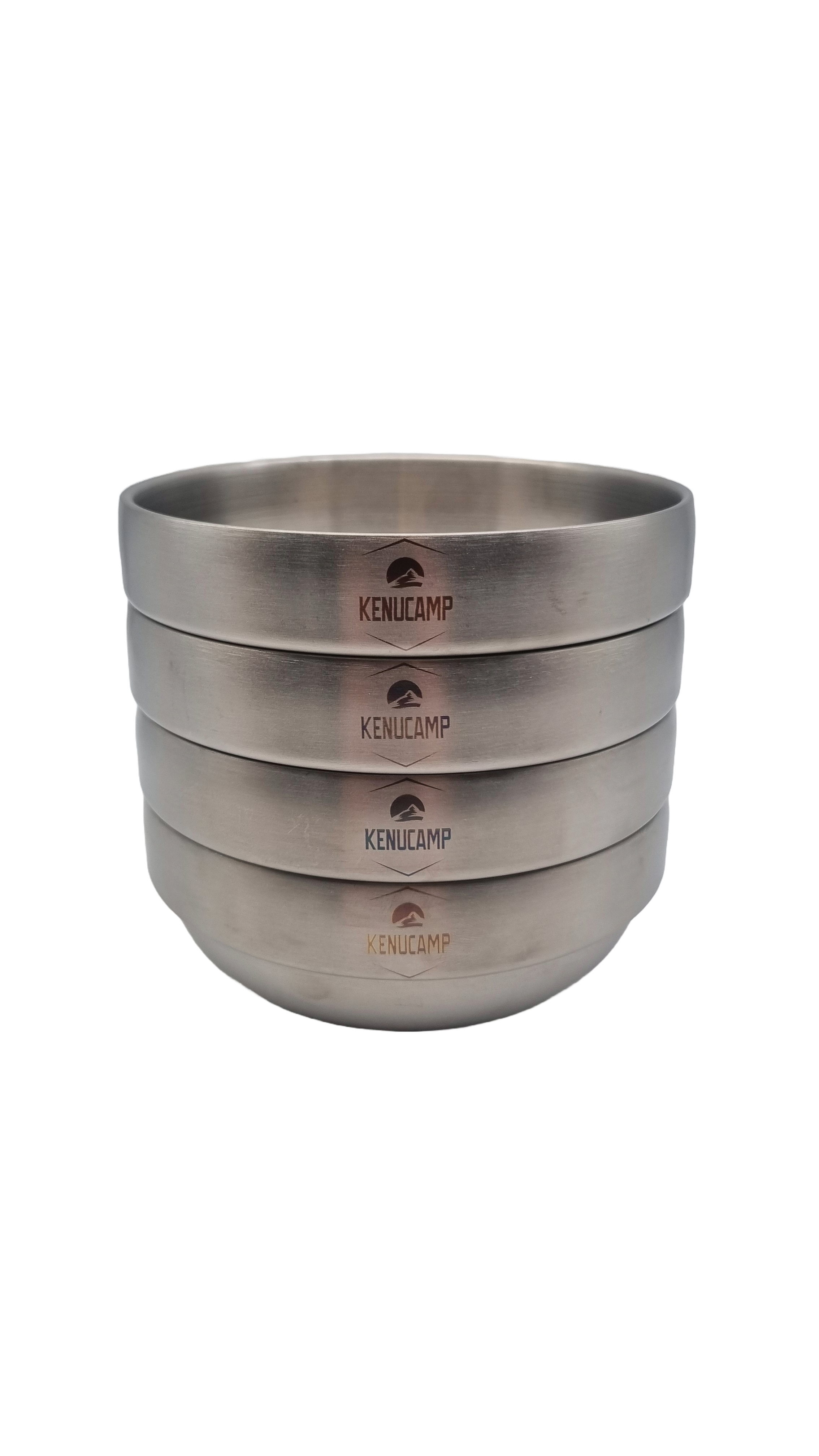 Kenucamp - Doppelwandige Edelstahl-Schüssel – 13,5 cm für Camper und Outdoor