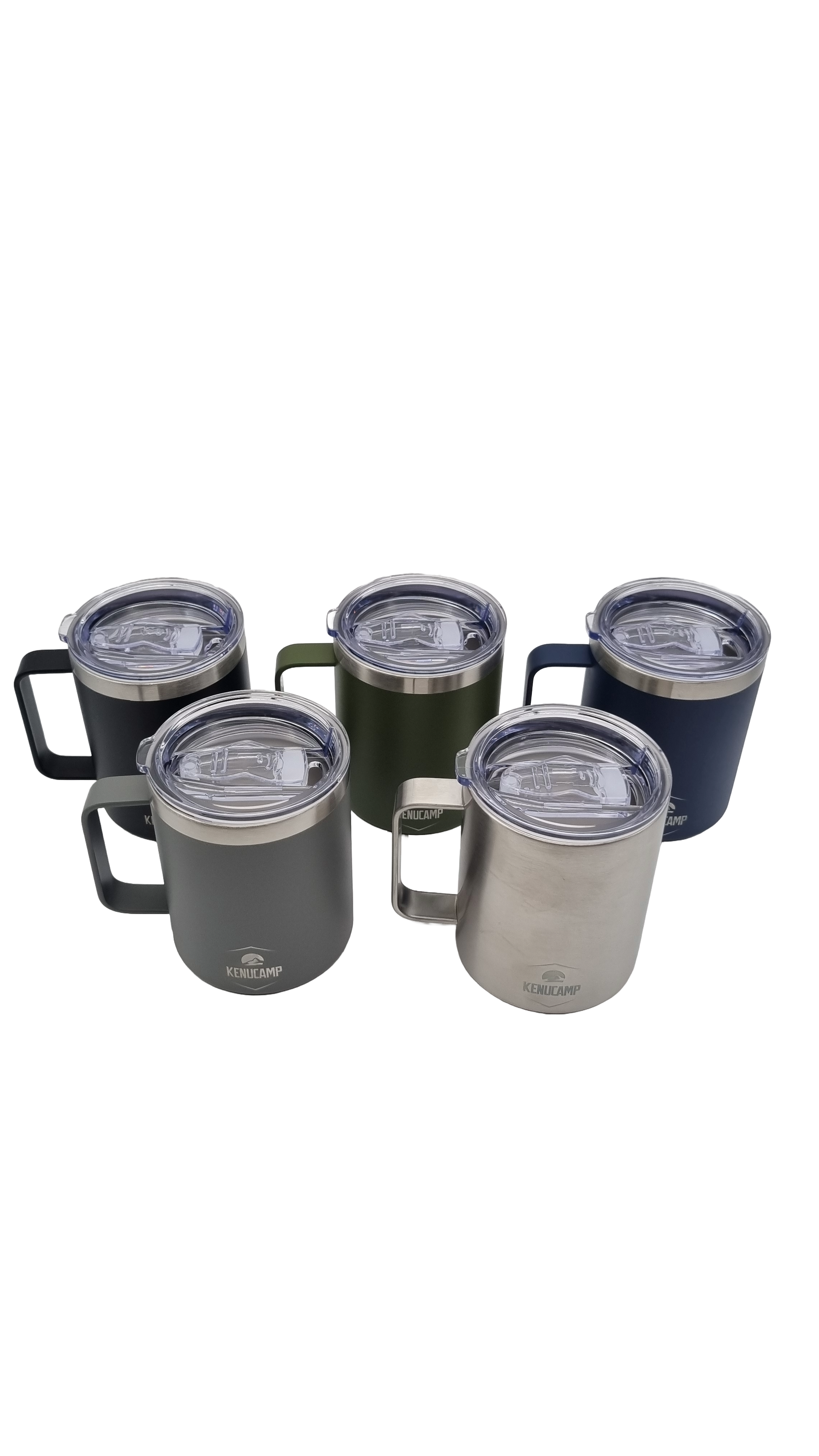 Kenucamp - Edelstahl Tasse mit Deckel, Isolierend (2te Wahl)- 350 ml