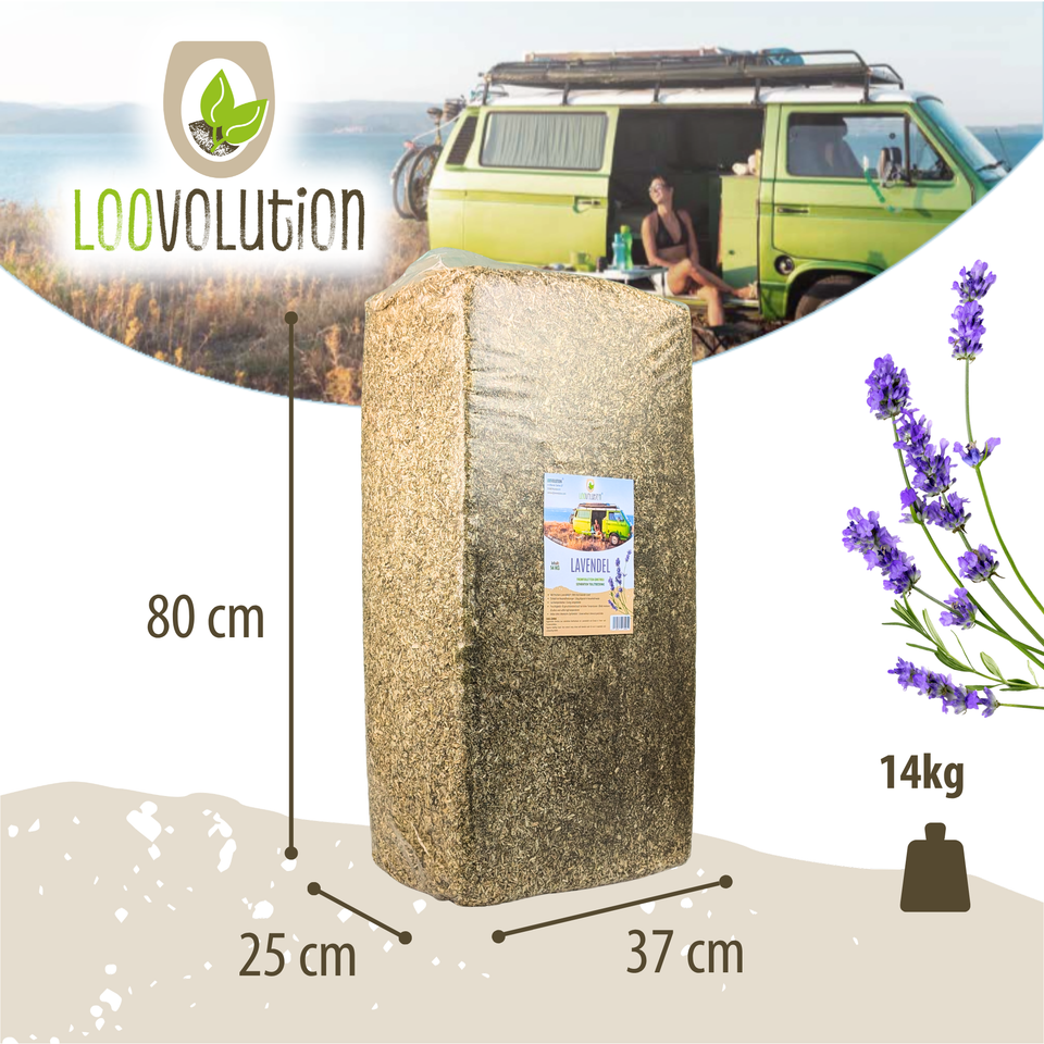 Loovolution - Einstreu für Trockentrenntoiletten mit Lavendelduft – 14 kg