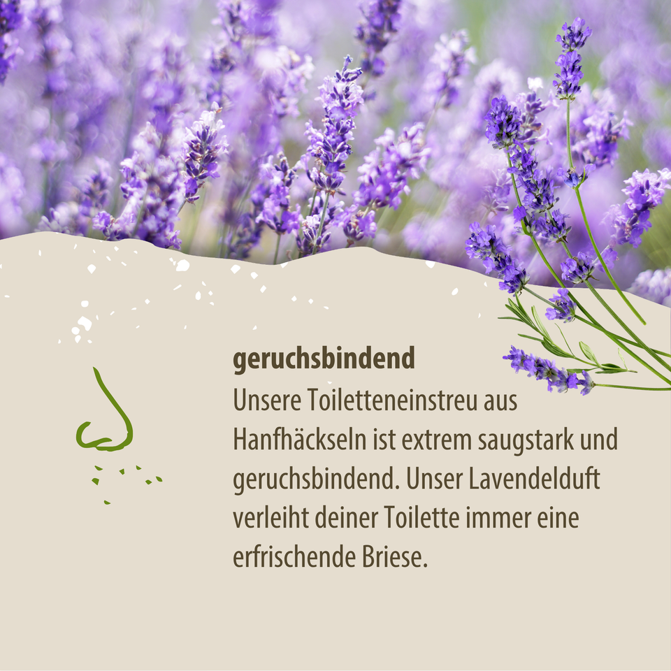 Loovolution - Einstreu für Trockentrenntoiletten mit Lavendelduft – 14 kg