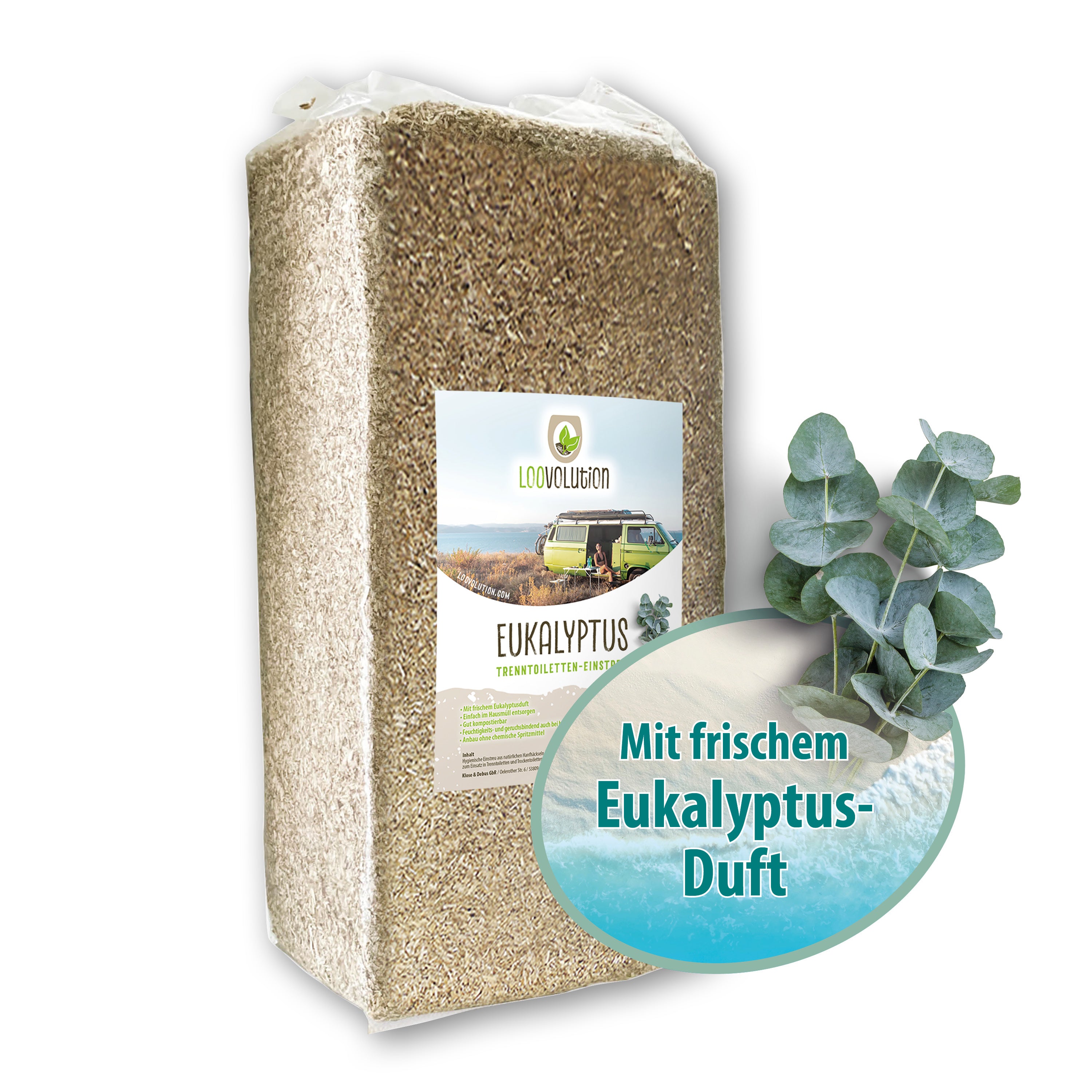 Loovolution - Einstreu für Trockentrenntoiletten mit Eukalyptusduft – 14 kg