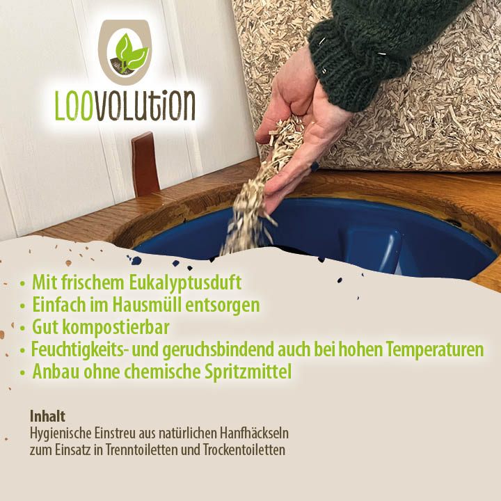 Loovolution - Einstreu für Trockentrenntoiletten mit Eukalyptusduft – 400 g