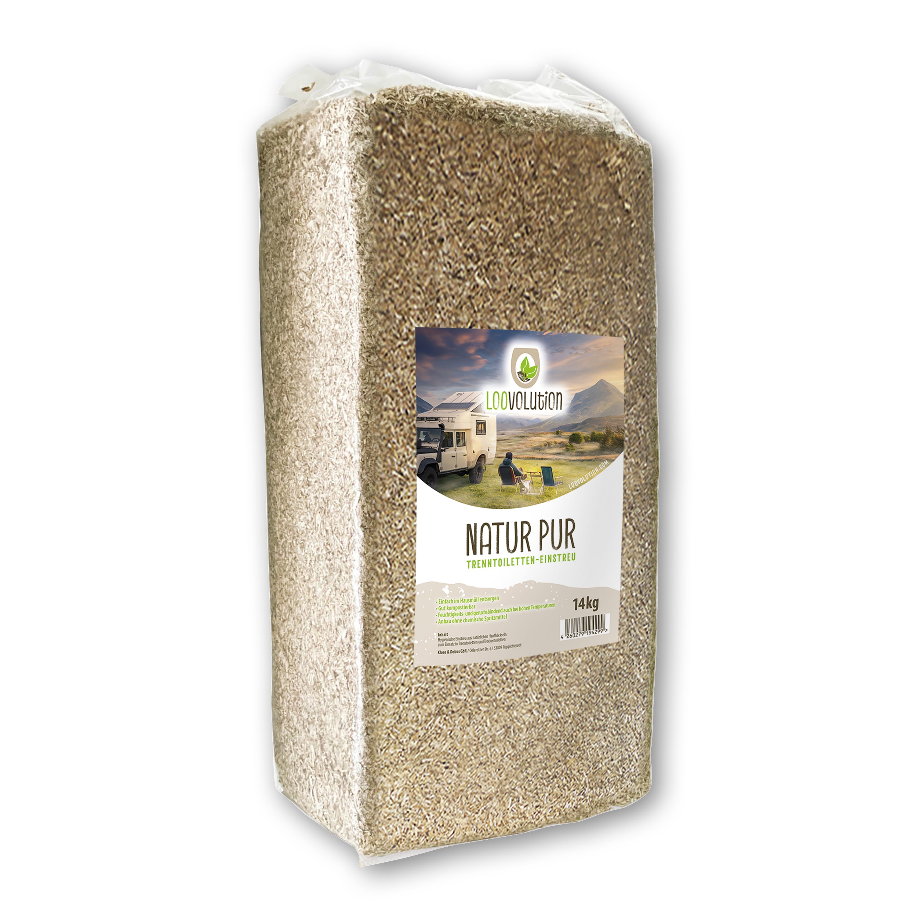 Loovolution - Einstreu für Trockentrenntoiletten Natur – 14 kg
