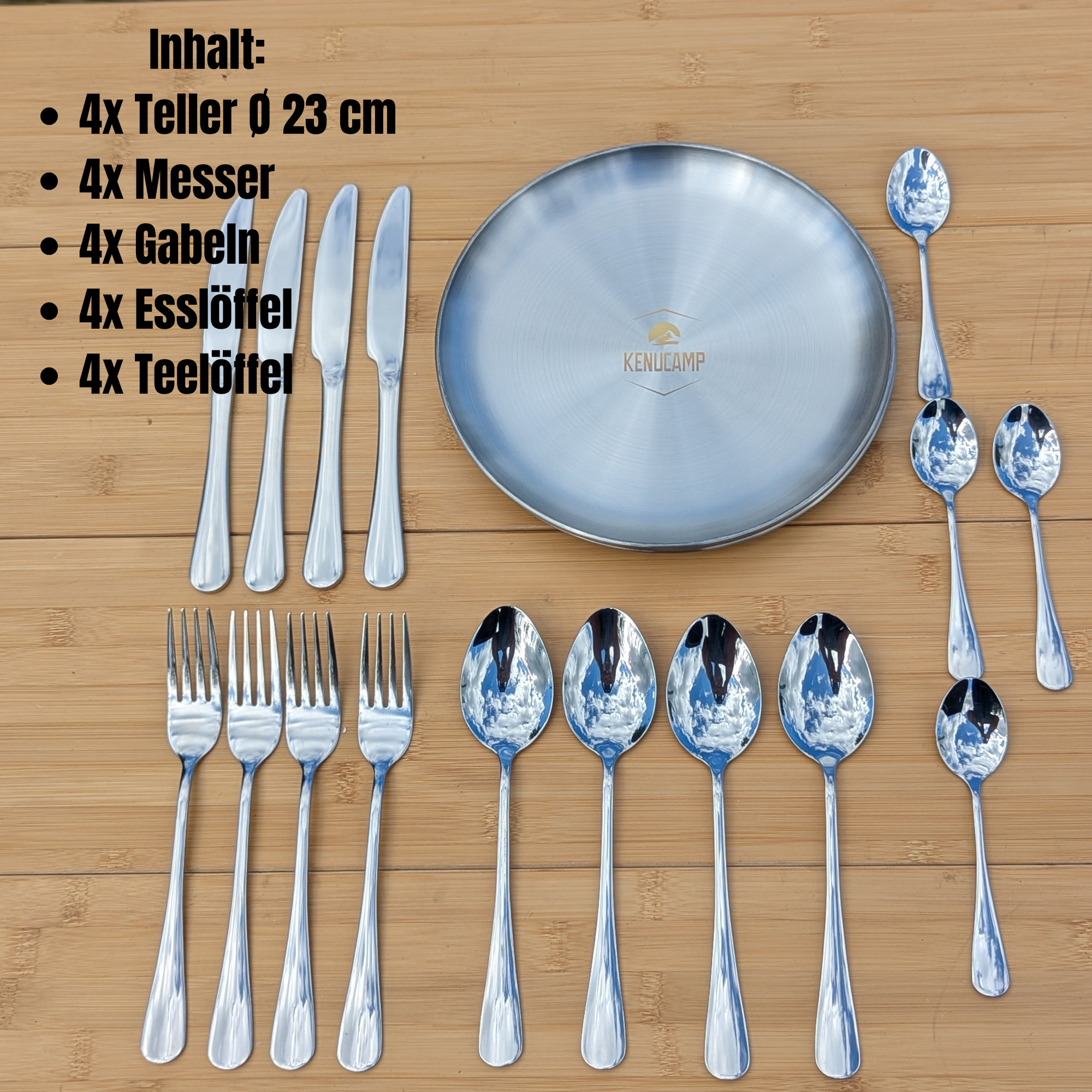 Kenucamp - Camping Besteckset 4 Personen