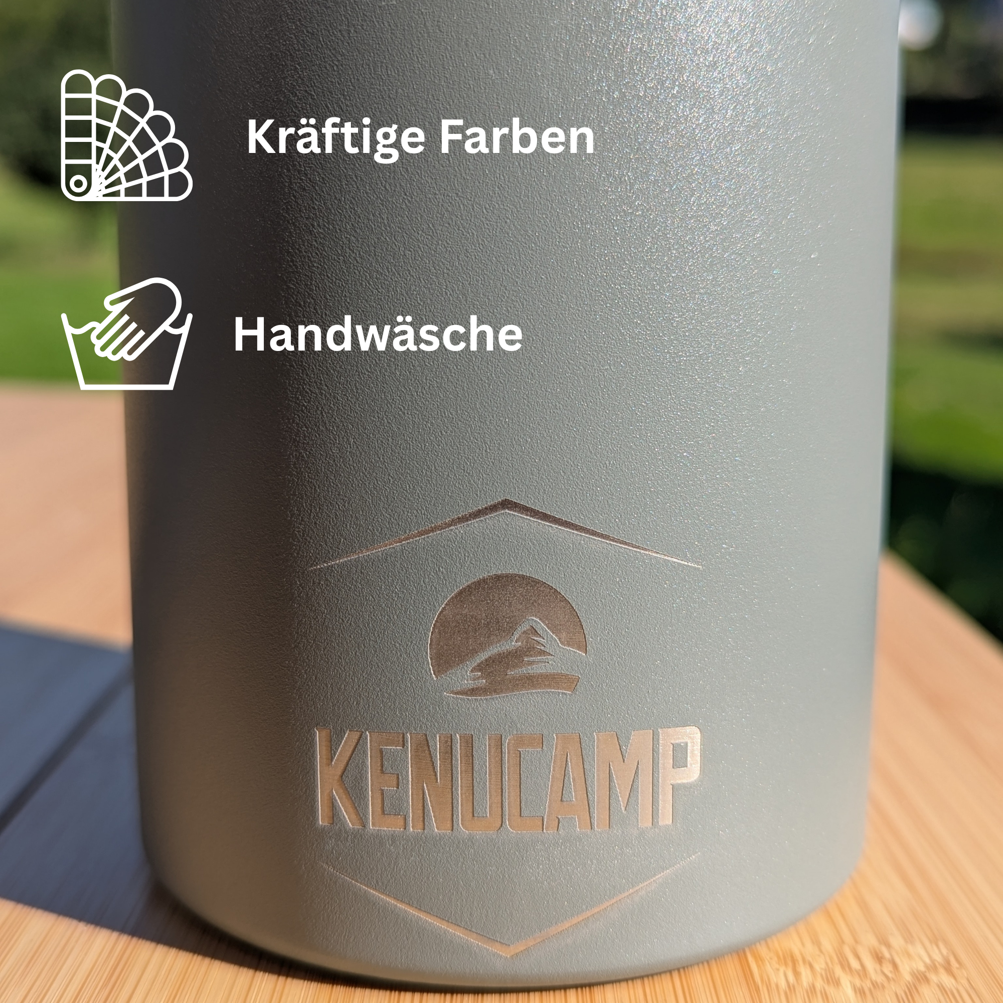 Kenucamp - Edelstahl-Trinkflasche, isolierend - 1000 ml