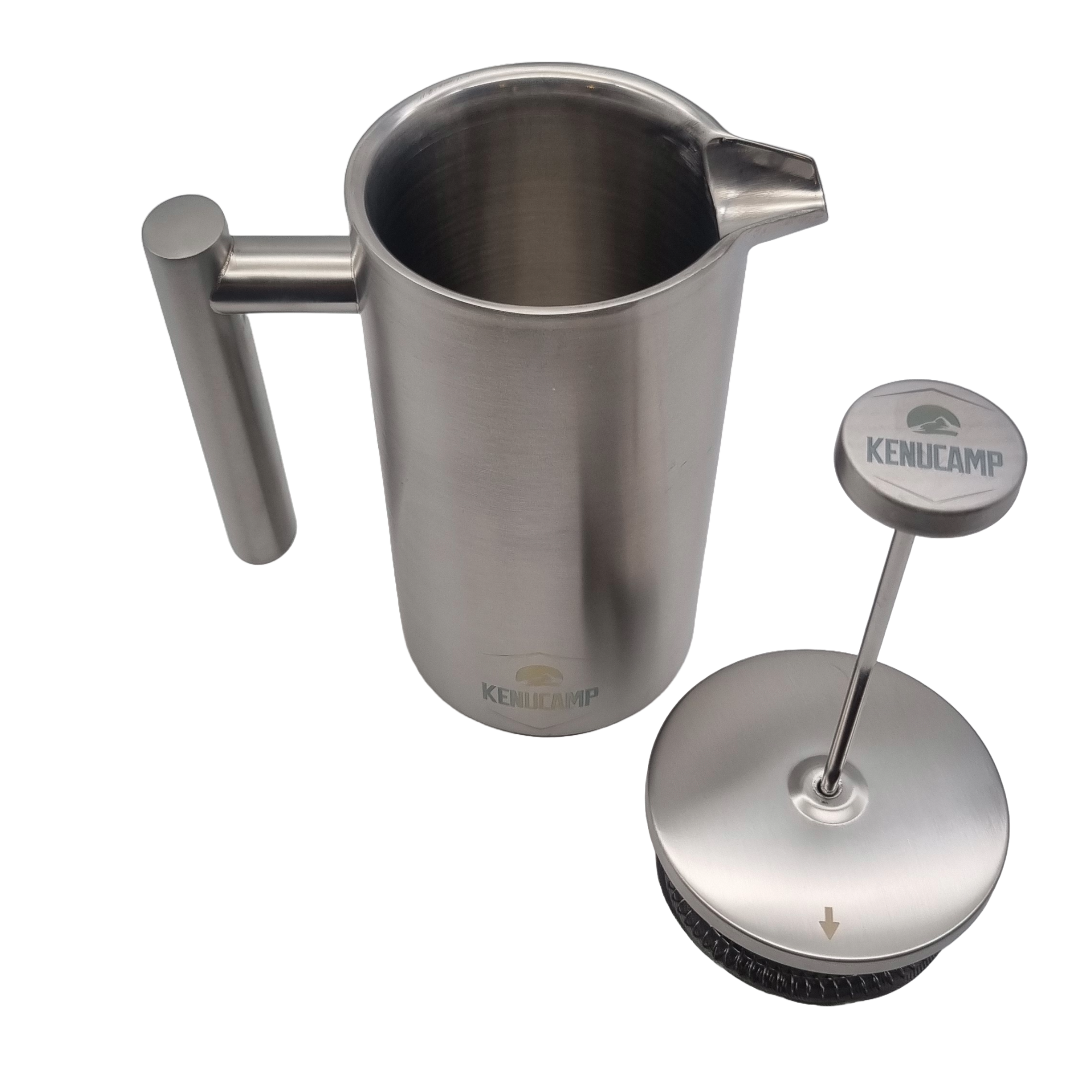 Kenucamp - French Press aus Edelstahl, Isolierend  - 800 ml