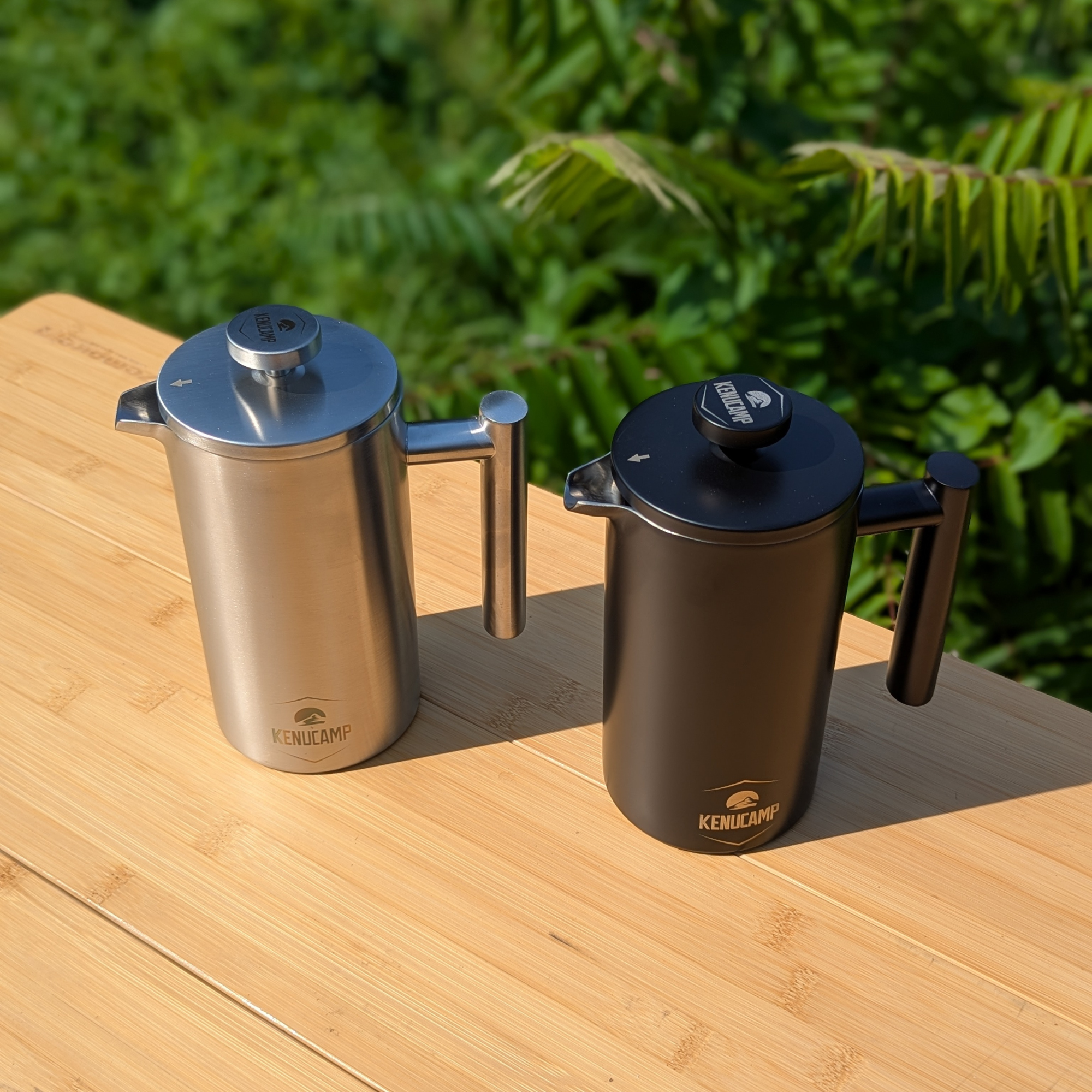 Kenucamp - French Press aus Edelstahl, Isolierend  - 800 ml