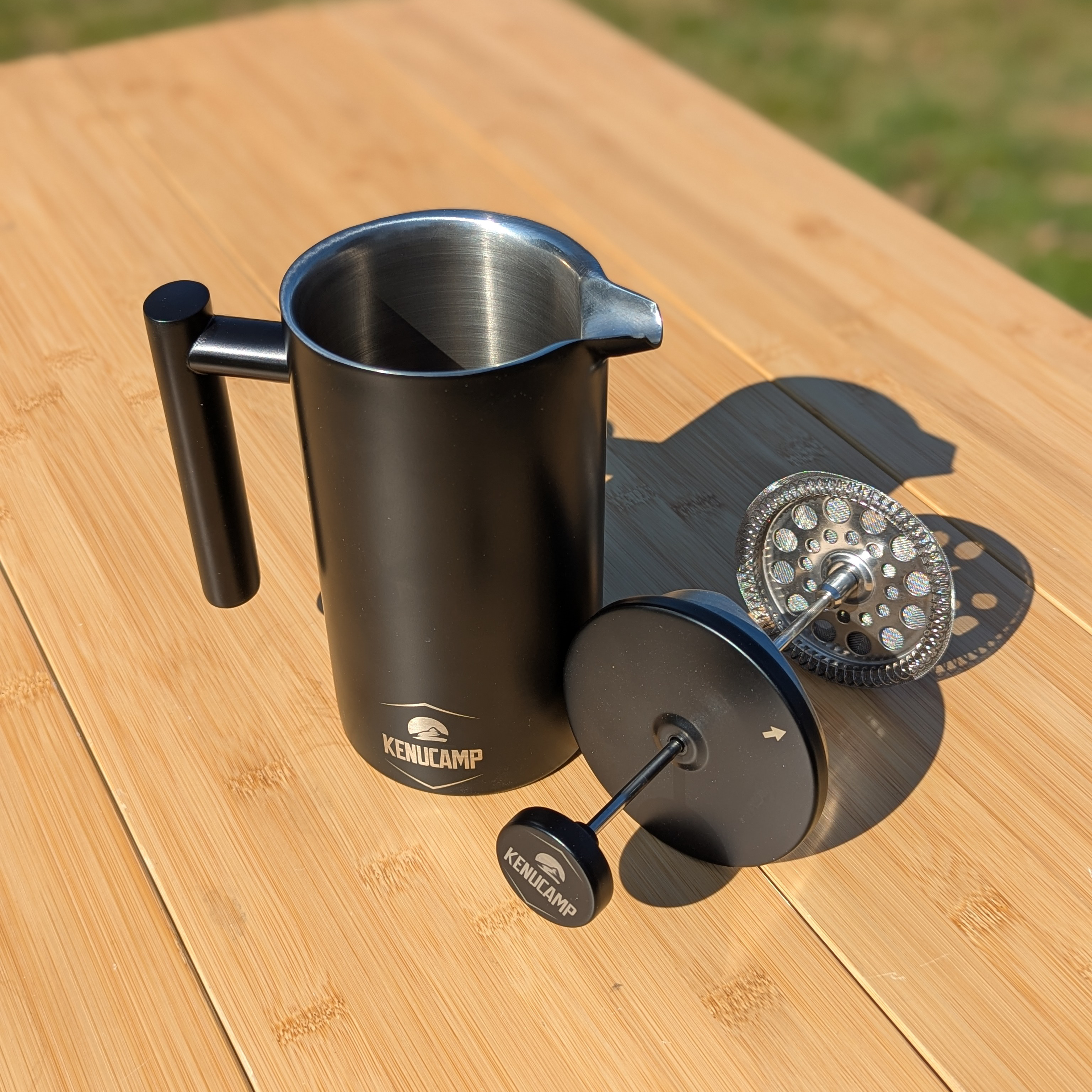 Kenucamp - French Press aus Edelstahl, Isolierend  - 800 ml