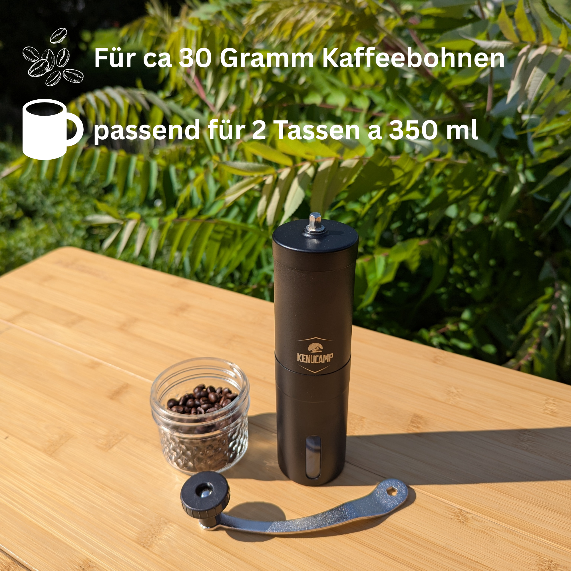 Kenucamp - Manuelle Kaffeemühle aus Edelstahl (2te Wahl)