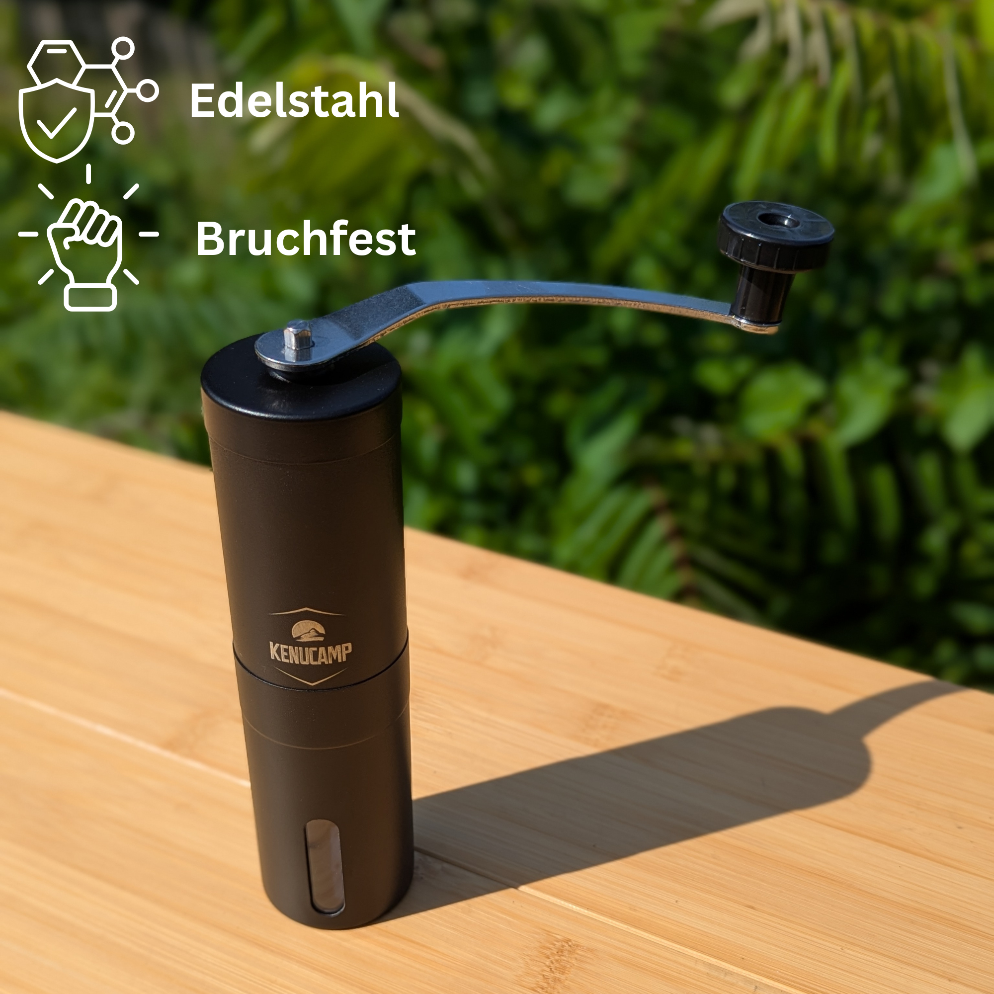 Kenucamp - Manuelle Kaffeemühle aus Edelstahl (2te Wahl)