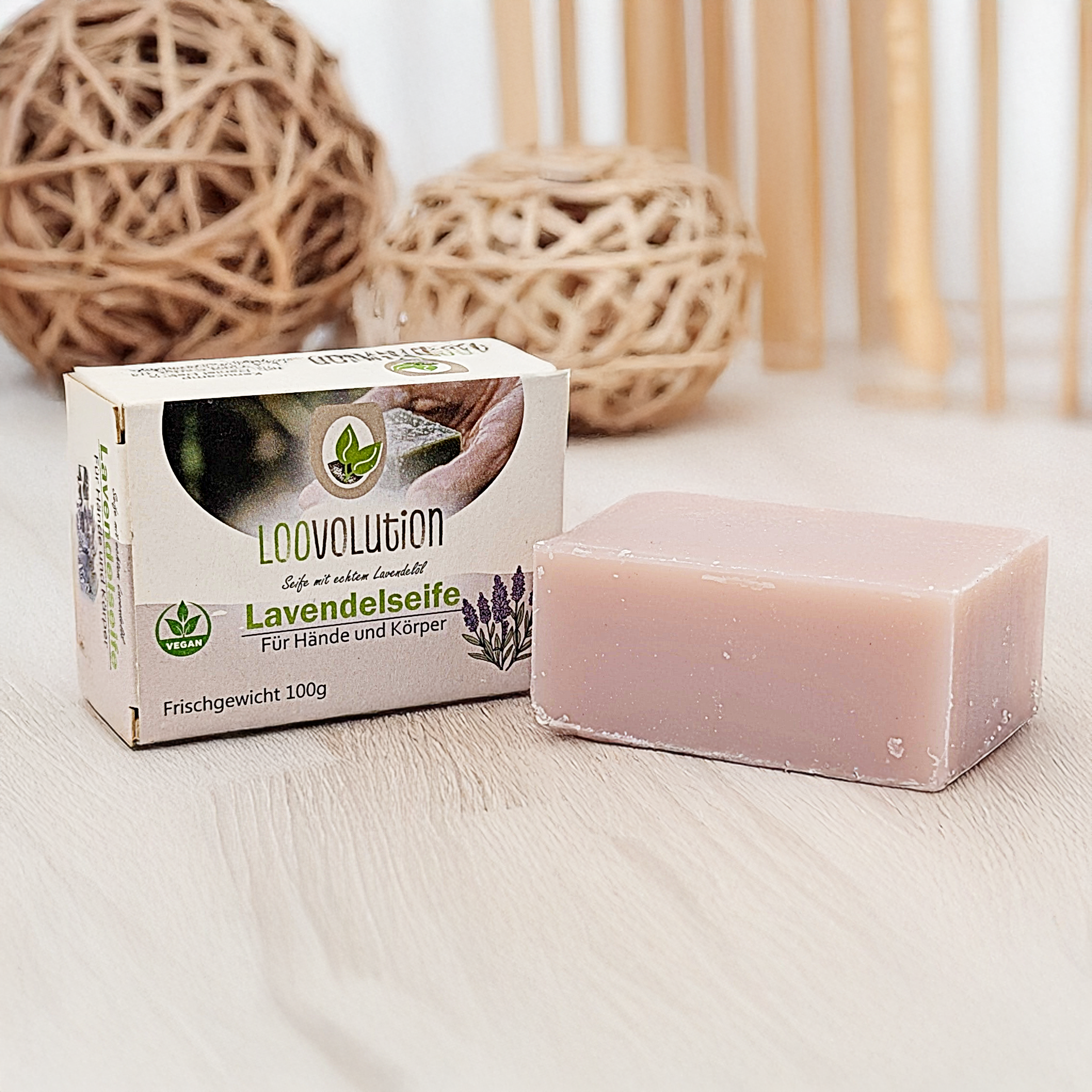 Loovolution - Lavendel Seife mit echtem Lavendelöl