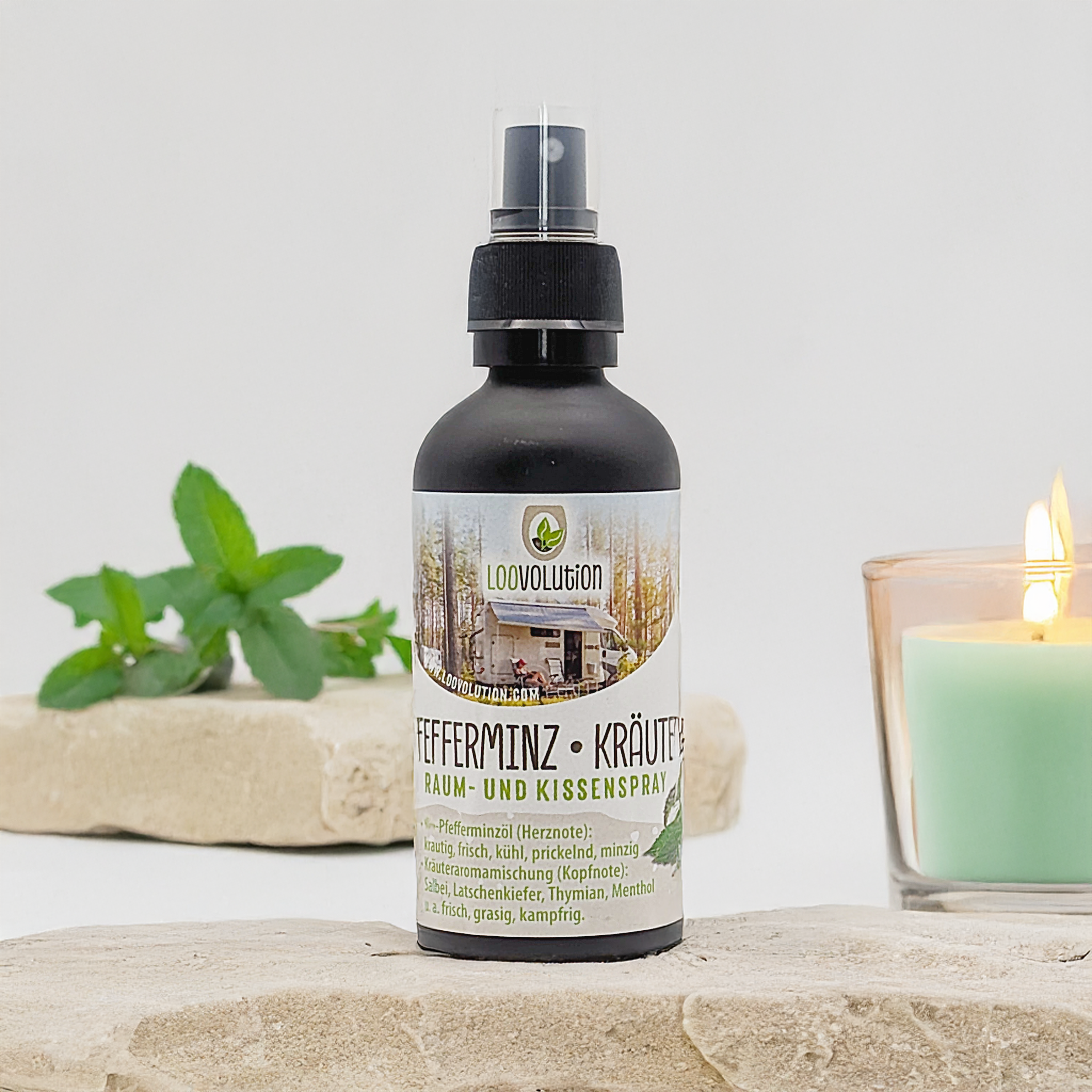 Loovolution - Raum- und Kissenspray "Pfefferminz - Kräuter"