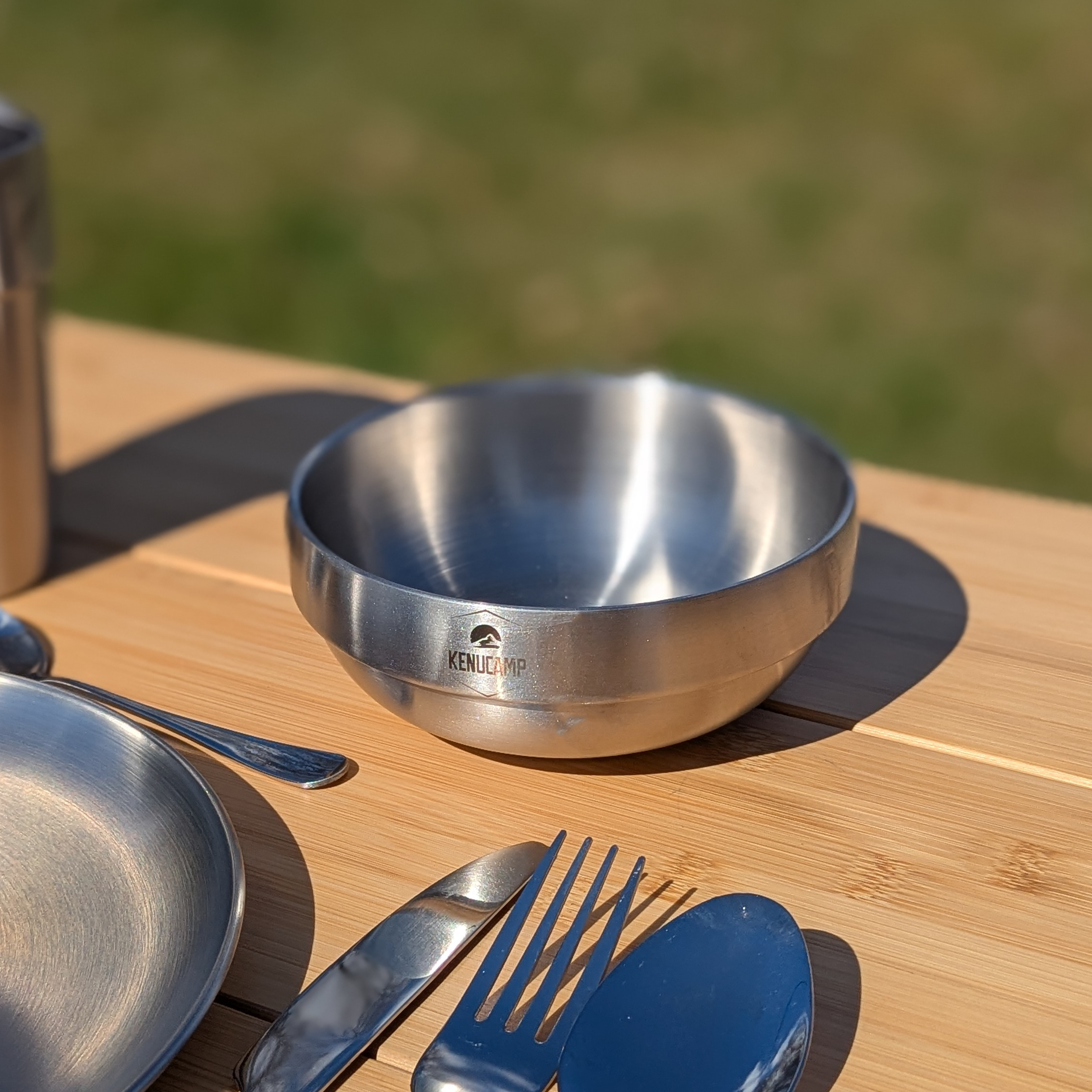 Kenucamp - Doppelwandige Edelstahl-Schüssel – 13,5 cm für Camper und Outdoor