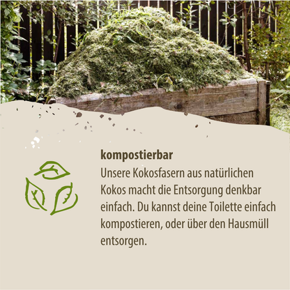 Loovolution - Kokosziegel 600g stark saugendes Einstreu für Trenntoiletten, platzsparend, natürlich & ergiebig