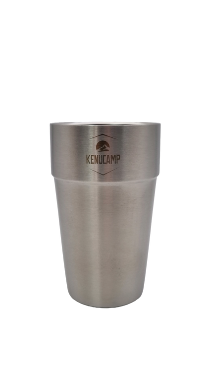 Kenucamp - Doppelwandiger Edelstahlbecher – 350 ml für Camper und Outdoor