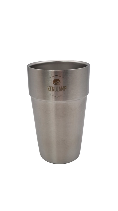 Kenucamp - Doppelwandiger Edelstahlbecher – 350 ml für Camper und Outdoor