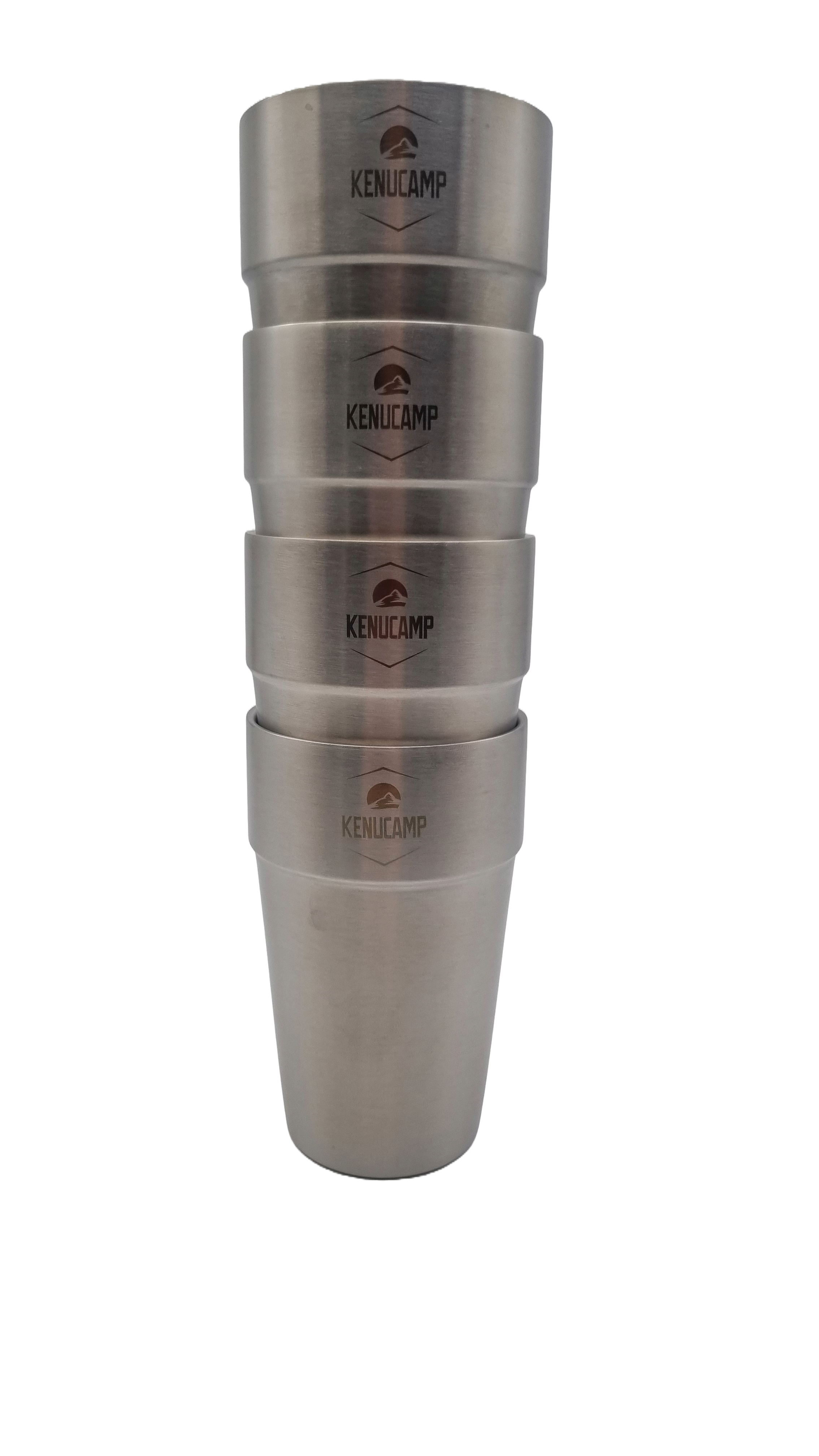 Kenucamp - Doppelwandiger Edelstahlbecher – 350 ml für Camper und Outdoor