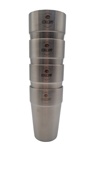 Kenucamp - Doppelwandiger Edelstahlbecher – 350 ml für Camper und Outdoor