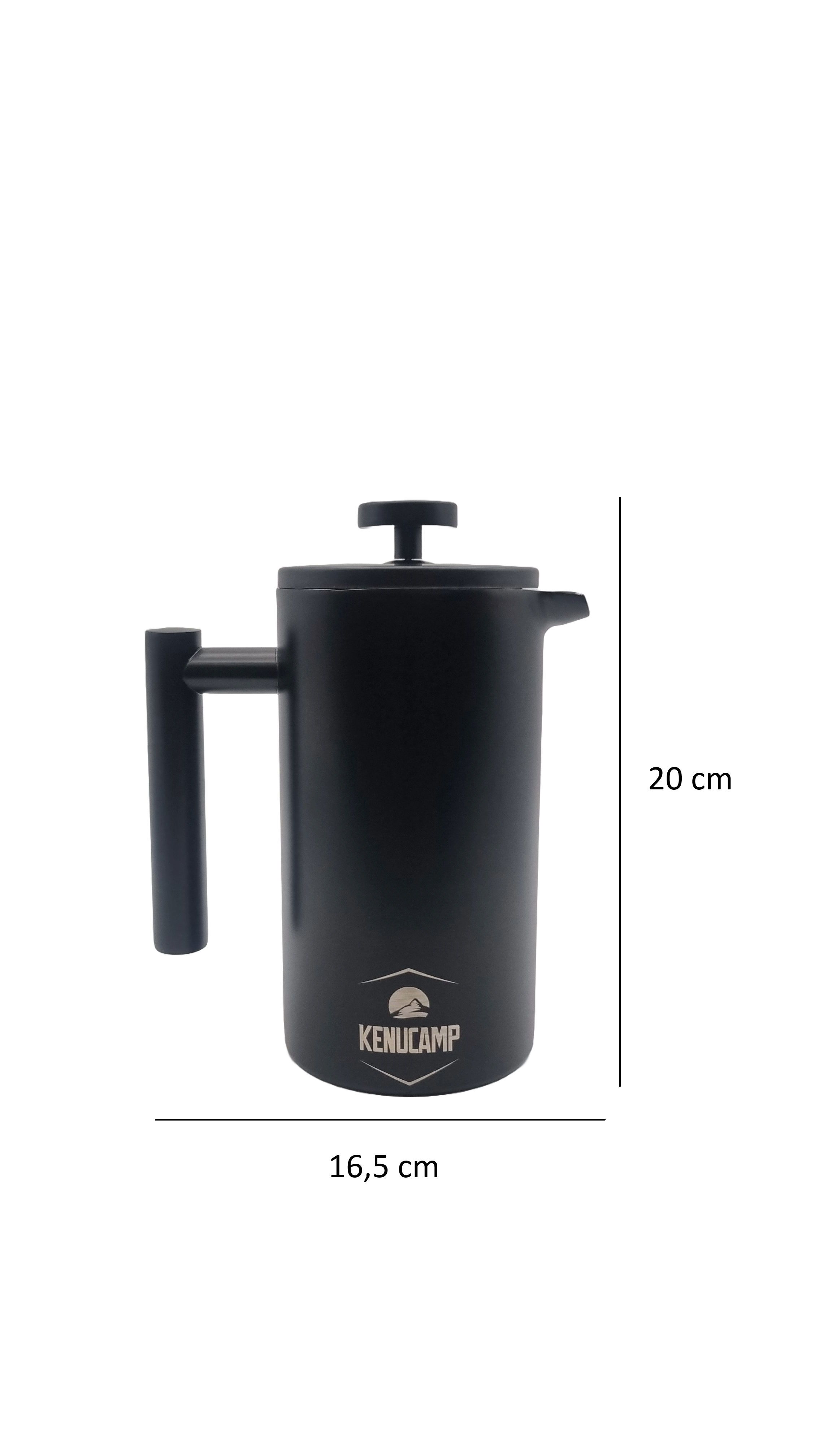 Kenucamp - French Press aus Edelstahl, Isolierend  - 800 ml