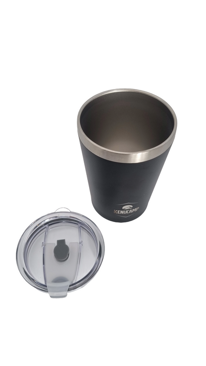 Kenucamp - Edelstahl-Kaffeebecher mit Deckel, Isolierend – 350 ml