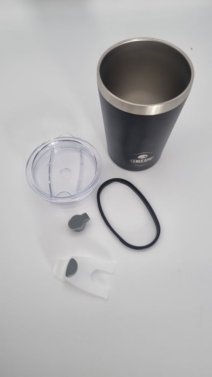 Kenucamp - Edelstahl-Kaffeebecher mit Deckel, Isolierend – 350 ml