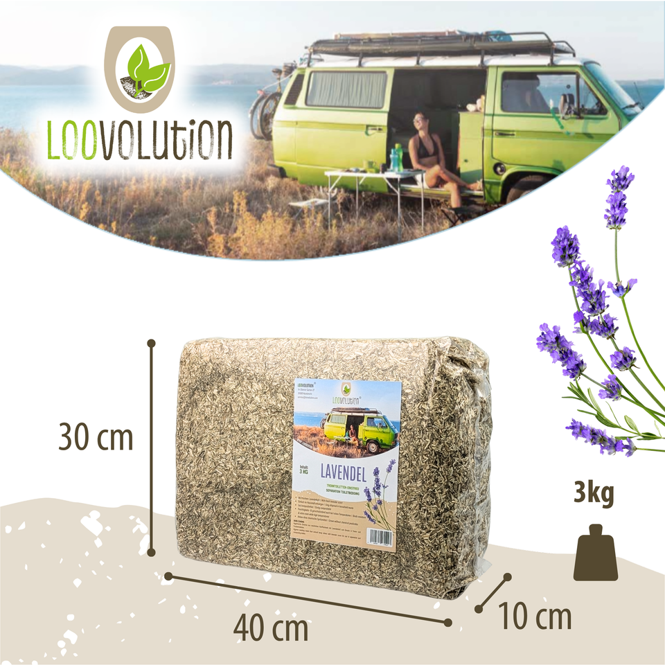 Loovolution - Einstreu für Trockentrenntoiletten mit Lavendelduft – 3 kg