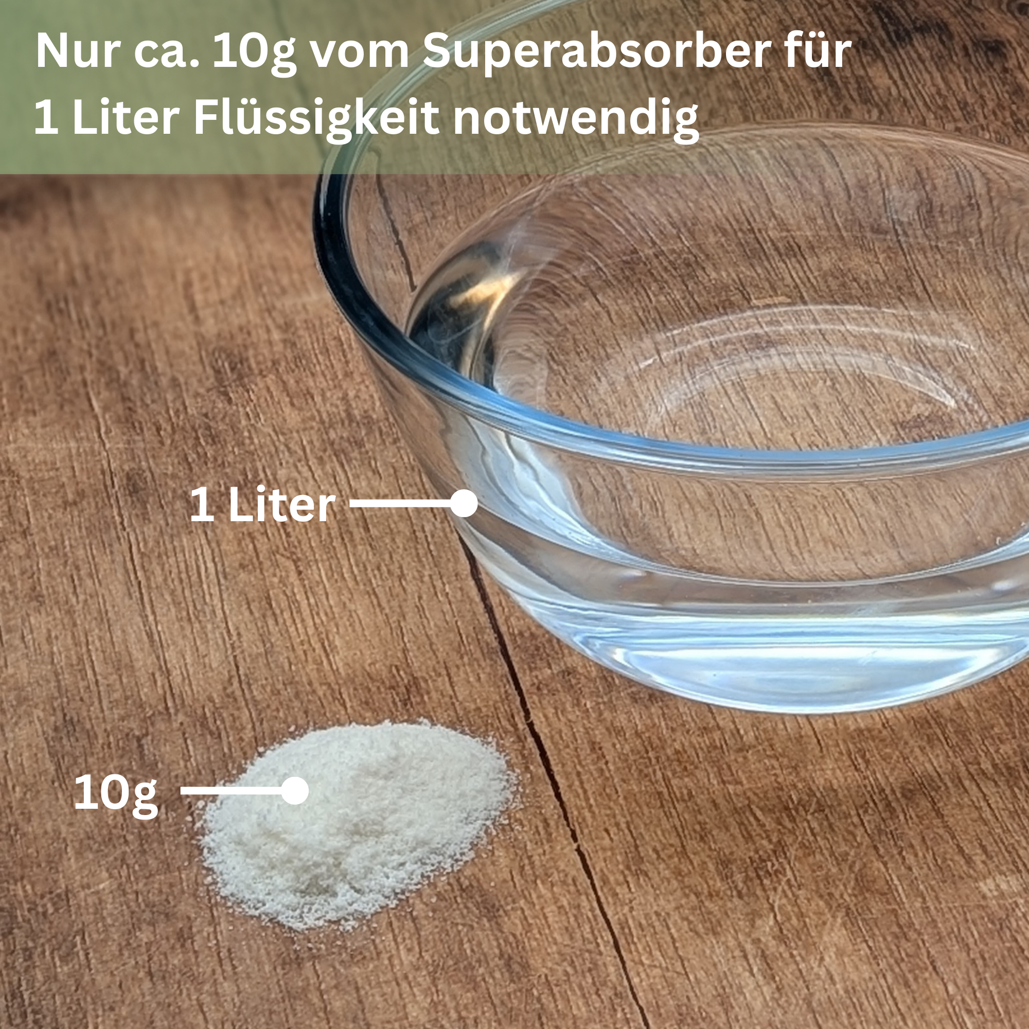Loovolution - Superabsorber Granulat zum aufsaugen jeglicher Flüssigkeiten