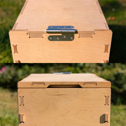 XCE Overlanding Trockentrenntoilette aus Holz – Werkzeugloser Bausatz Made in Germany