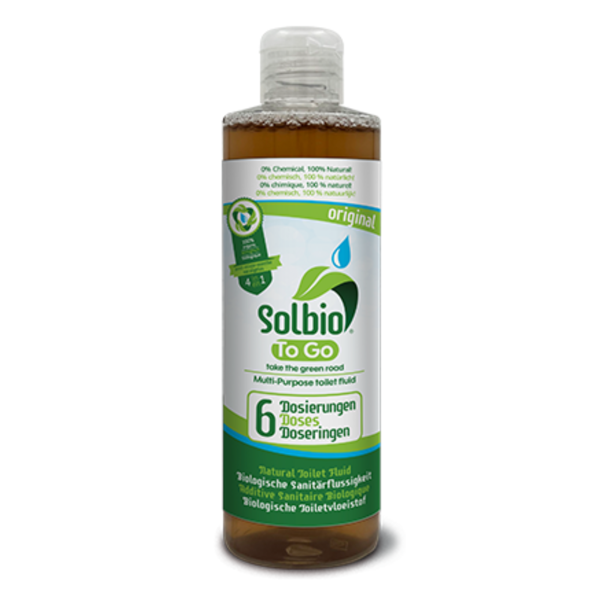 Solbio ToGo 250 ml | Biologische Toilettenflüssigkeit 4-in-1 für Camping & Vanlife